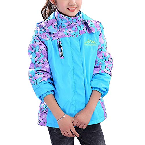 ZIXING Fashion Mädchen Kinderjacke Winter Parka 3 in 1...