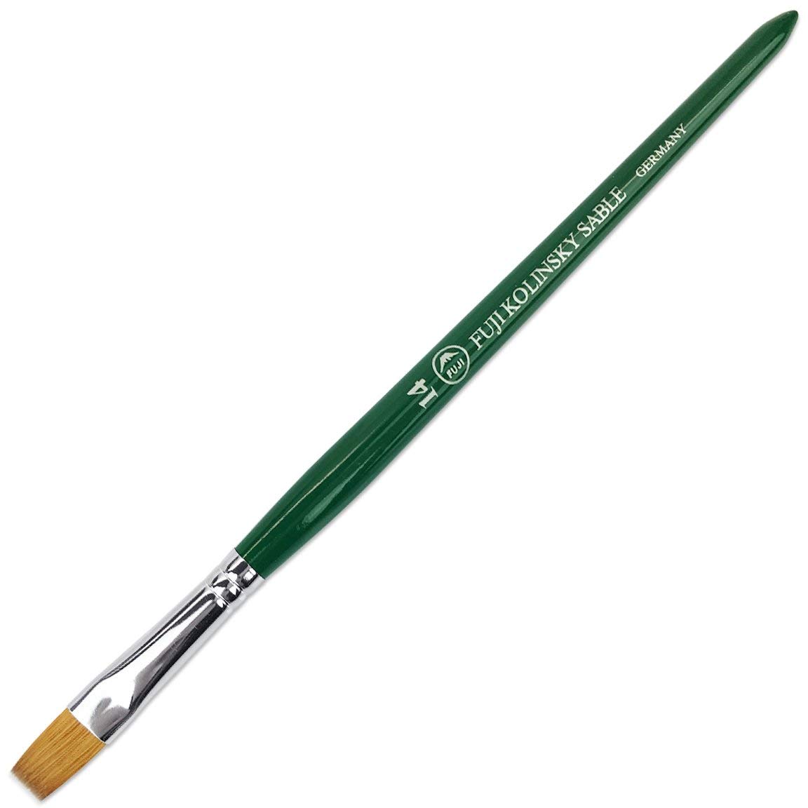 Amazon.com: Fuji Kolinsky Brush (Short Flat Shaped, Green Handle)