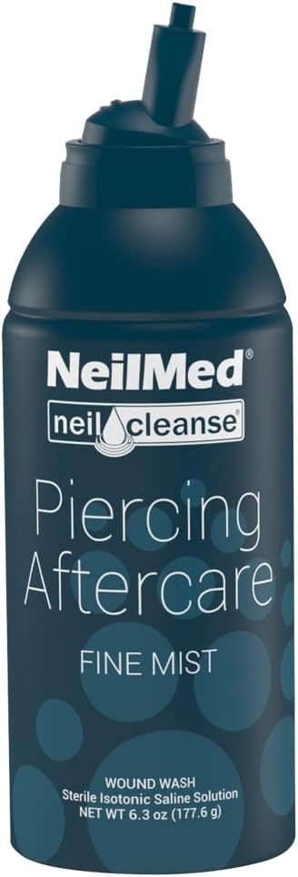 NeilMed NeilCleanse Piercing Aftercare, Fine Mist, 6.3 Fluid Ounce