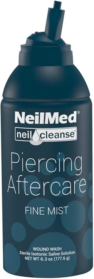 NeilMed NeilCleanse Piercing Aftercare, Fine Mist, 6.3 Fluid Ounce