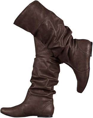 Brown knee high boots wide calf Outlet