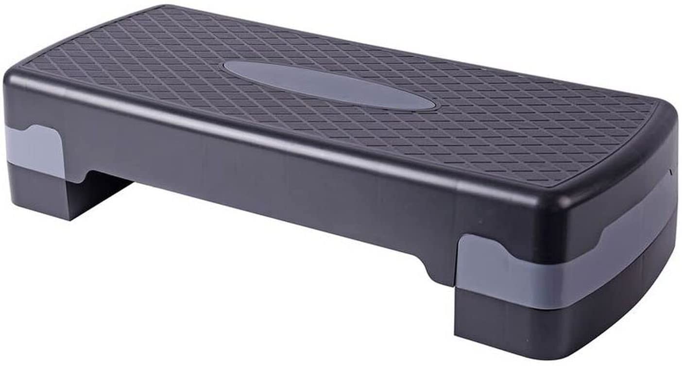 TJCAerobic Step Adjustable Training Fitness Workout Step Size 81x31x10/15/20 Cm Colour Grey and Black