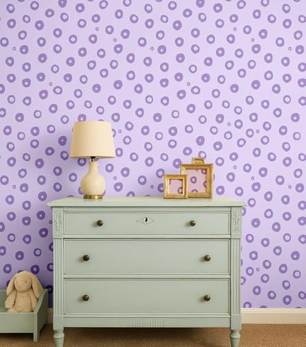 Papier peint vinyle autocollant violet géométrique texturé 63 cm - 2
