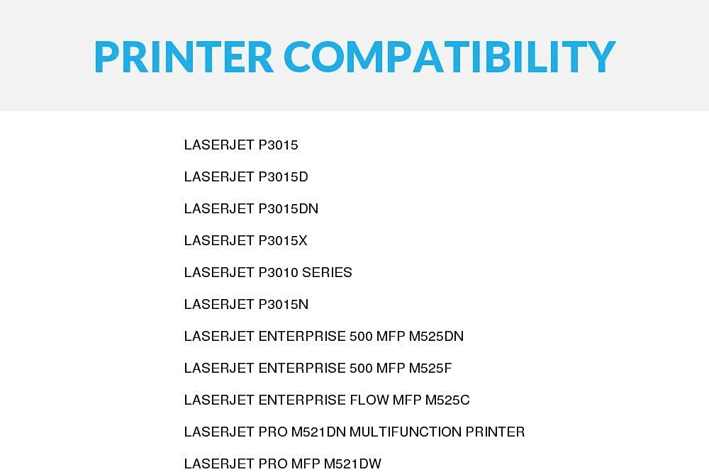 SPEEDYINKS Compatible Replacement for HP 55A 55X CE255A CE255X Toner Cartridge for LaserJet P3015 P3015dn P3015x HP LaserJet Pro 500 MFP M521dn M521dw M521 M525 Toner Printer (Standard Yield, Black)