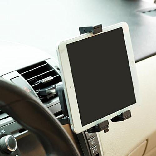 Car Mount Air Vent Tablet Holder Rotating Cradle Dock Stand Black for iPad 4, Air, 2, Mini, 2, 3, 4, Pro 9.7 - LG G Pad 10.1 7.0 8.0 8.3 F 8.0 - Verizon Ellipsis 7, 8