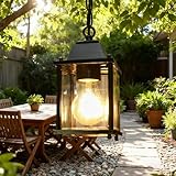 [Réglable] : Vous pouvez ajuster librement la longueur de la chaîne externe de la lampe. Vous pouvez personnaliser la longueur souhaitée de la lampe de véranda pour l'adapter à différents environnements et styles personnels.