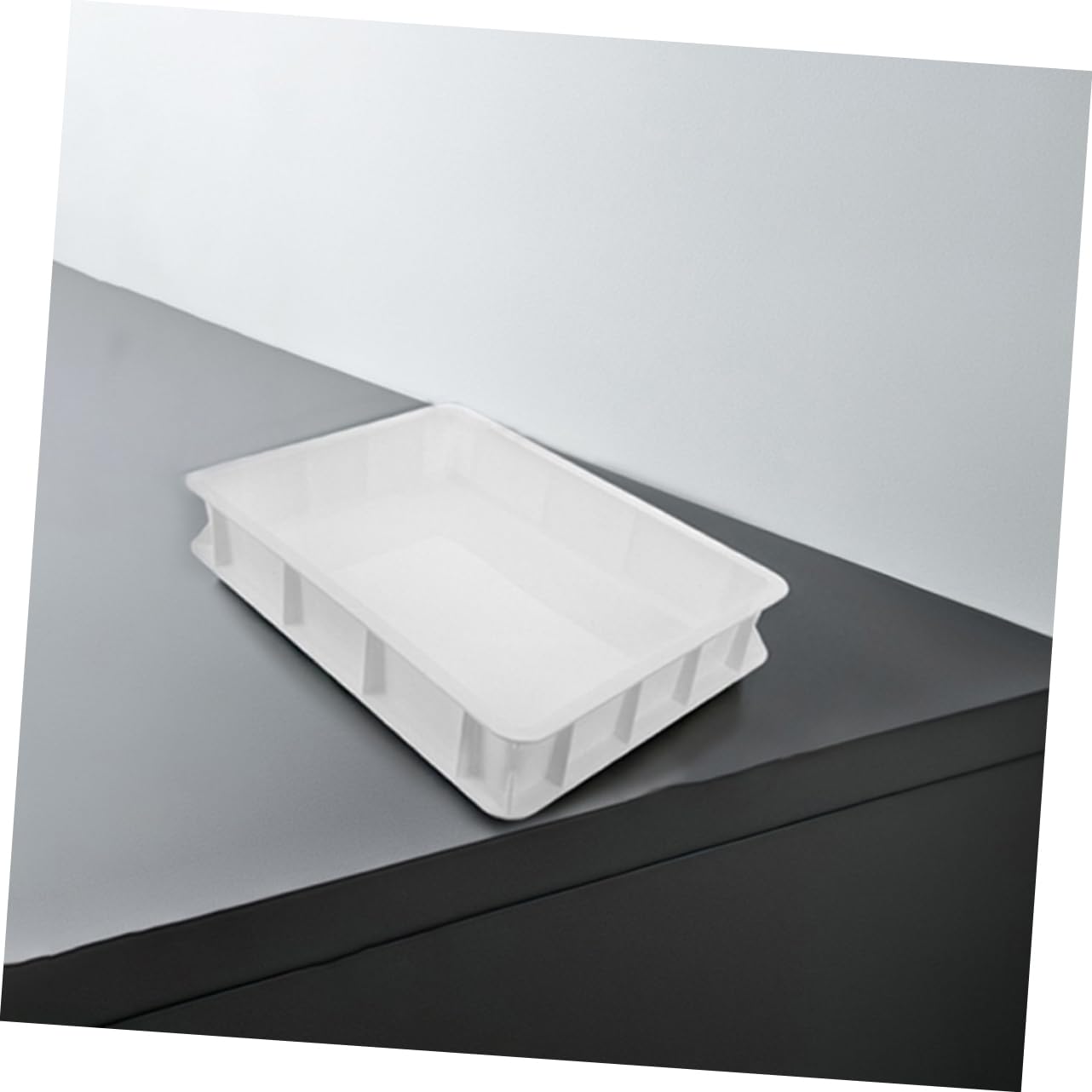 Plateau à Pâte à Pizza Empilable en Plastique Blanc Grosse Capacité