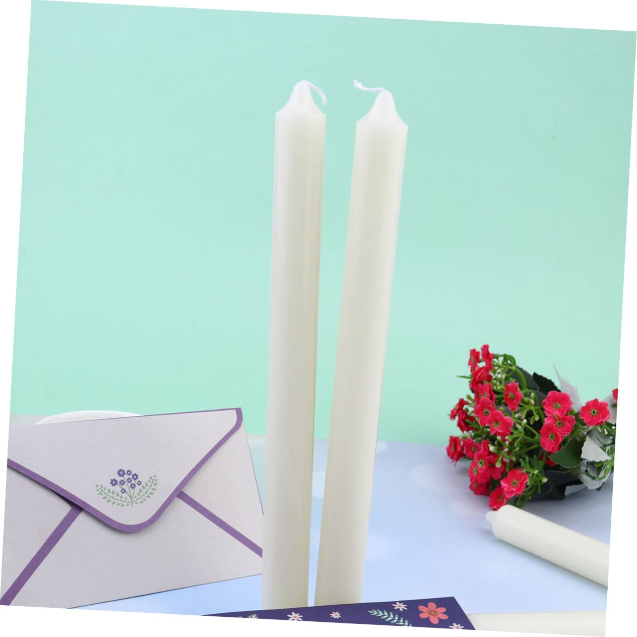 PRETYZOOM Candele Da Matrimonio Senza in Cera Di Paraffina Stile Europeo Sicure Per L'occasione