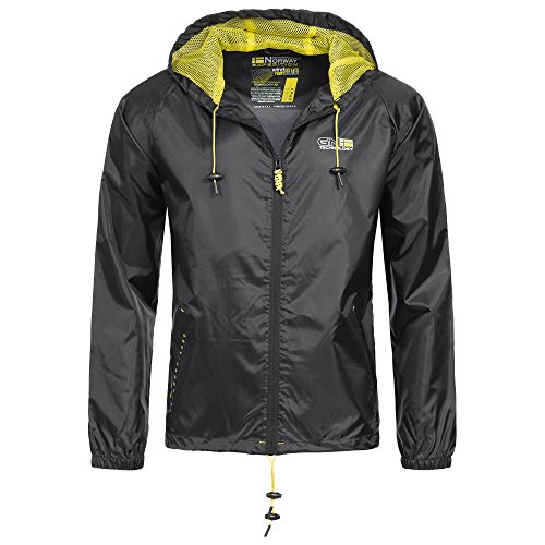 Geographical Norway - Chubasquero cortavientos de entretiempo Nijak 044 para hombre Color negro. L