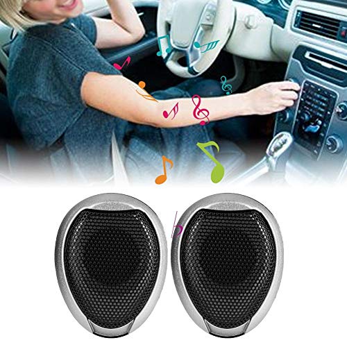 EBTOOLS 10W Mini Autolautsprecher Audio Kunststoff rund klebbarer Lautsprecher Silber Automobillautsprecher mit Kleber Autolautsprecher Audio, Autolautsprecher, Autolautsprecher(Silber)
