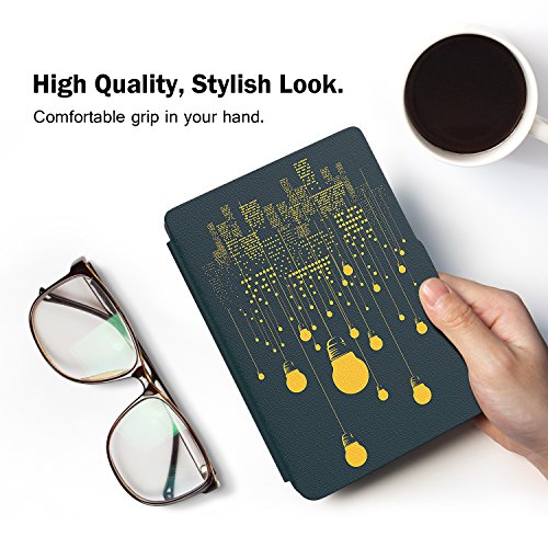 Moko Case For Kobo Clara Hd 6" 2018 E-Reader Cover Case, Premium Ultra Compact Protective Sleep Wake Up Slim Lightweight Cover Case For Kobo Clara Hd 6" Tablet/E-Reader, City Night View #TOP2