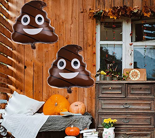 Party Foil Balloons Poop Balloons For Halloween Party Boys Toy Joke Theme Party 6Pack #TOP4