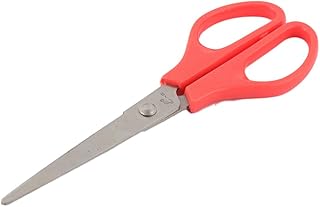 Aexit School Office Hand Tools Home Plastic Handle Metal Scissor Shear Hand Scissors & Shears Tool Red