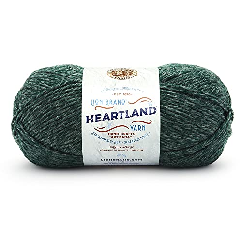 Image of Lion Brand Yarn Heartland Yarn, Worsted-Weight Yarn for Knitting, Crocheting, and Crafting, 1 Pack, Kings Canyon