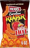 Herr’s Cheese Curls, Carolina Reaper Flavor, Gluten Free Snacks, 6oz Bag (12 Count)