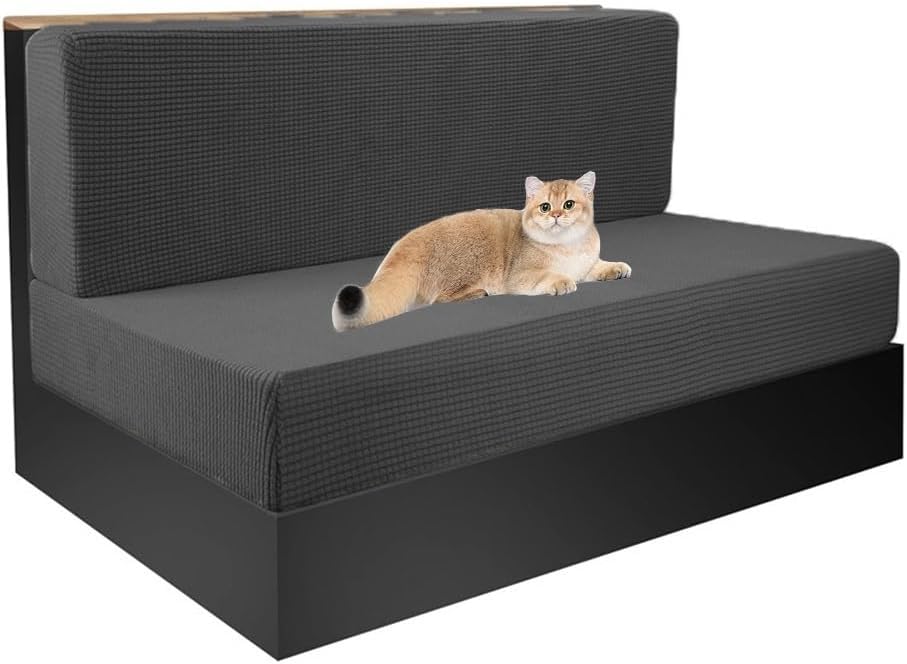 Stretch RV Dinette Booth Cushions Covers Stretchable Camper Seats Chair Slipcover Backrest Cover RV Camper Car Bench Cover Loveseat Sofa Slipcover Furniture Protectors ( Color : Dark gray , Size : 1 s