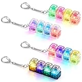 Lot de 4 Clavier Fidget Toys, Fidget Clavier, Anti Stress Porte Clé Fidget Toy avec...