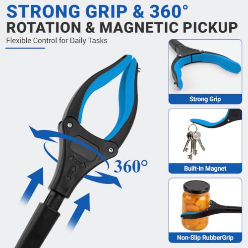 Image of Grabber Reacher Tool - 32 inch Extra Long Foldable Gripper and Reaching Tool