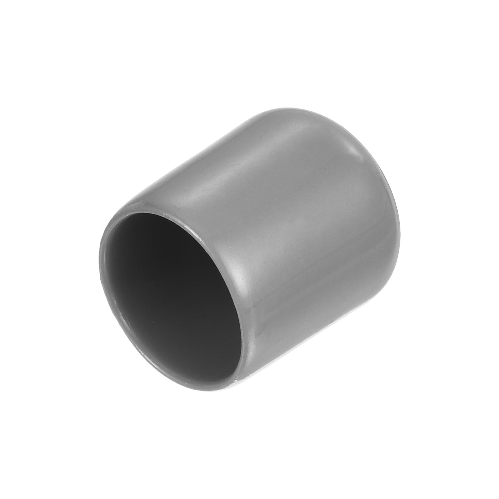 uxcell 20pcs Rubber End Caps Protective Caps 17mm ID Vinyl PVC Round Tube Bolt Cap Cover Screw Thread Protectors, Light Grey
