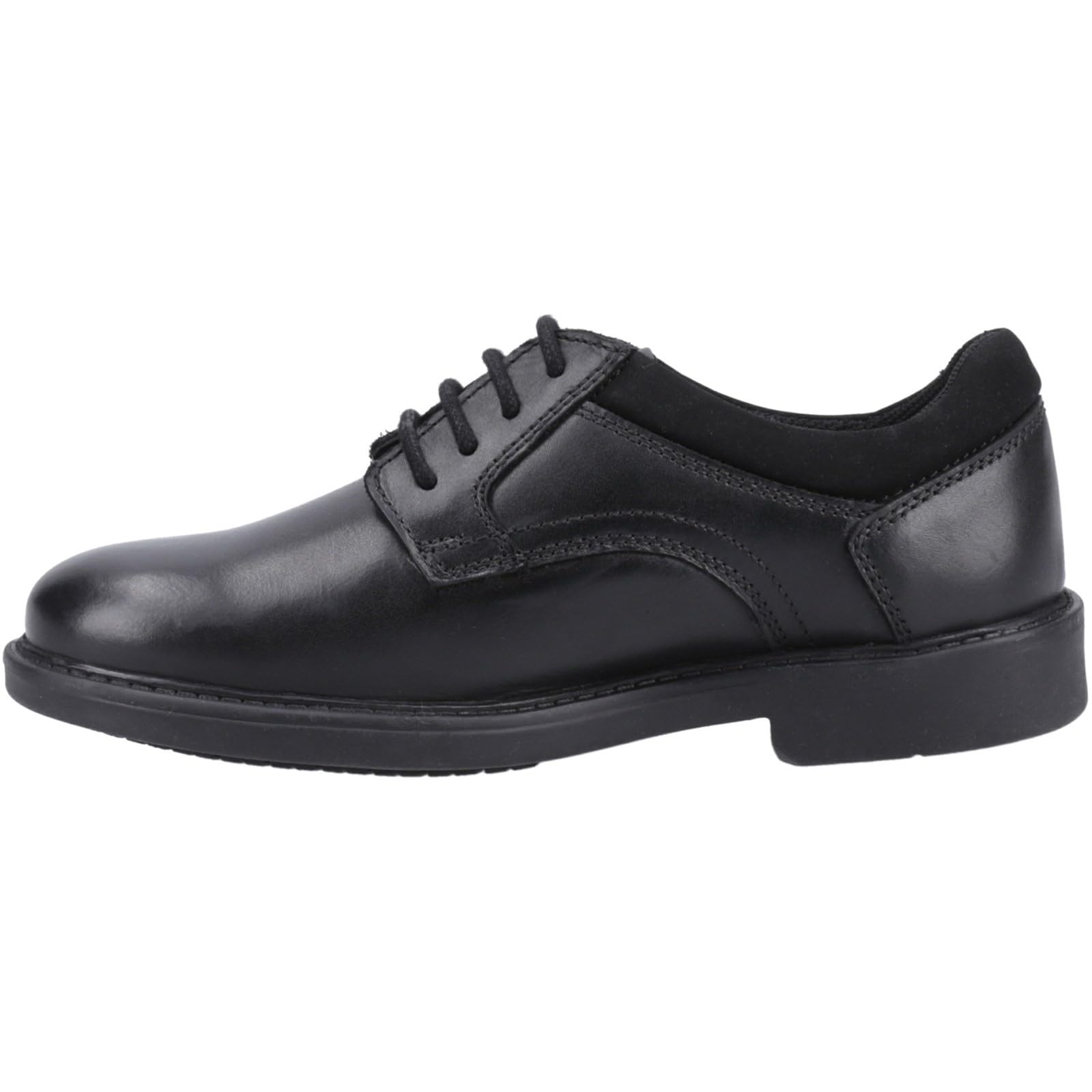 Hush Puppies Tommy Junior School Shoe - Black Leather Infant Lace Up - Infant 13