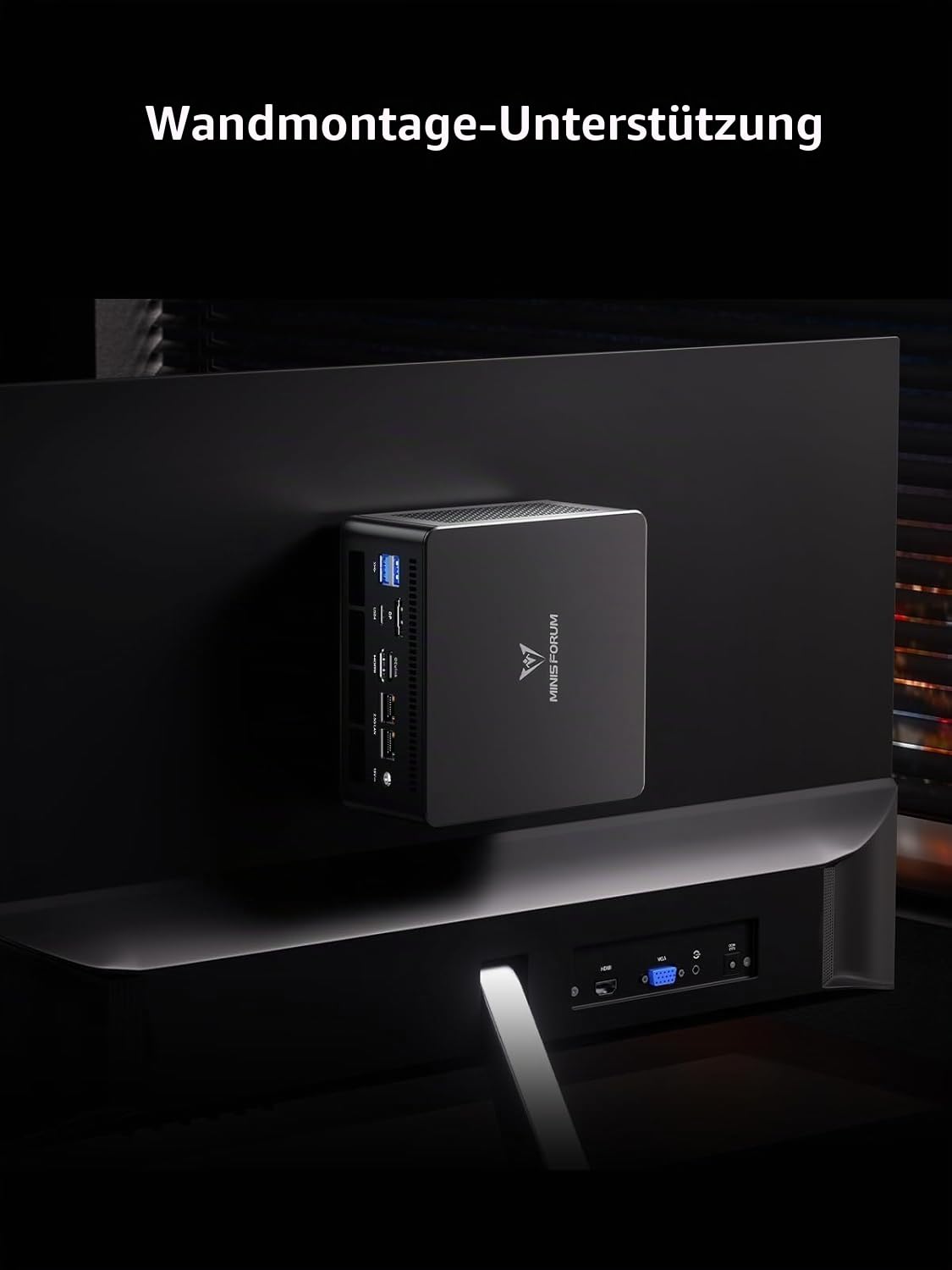 MINIS FORUM UM890 Pro Mini PC, AMD Ryzen 9 8945HS Prozessor, 8 Kerne/16 Threads bis zu 5,2 GHz, AMD Radeon 780M Grafikkarte, Barebone Version ohne RAM/SSD/OS, HDMI/DP/USB4 × 2, RJ45 2,5 G × 2/Oculink