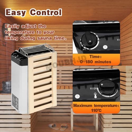 Chauffage de sauna électrique 3,6 kW en acier inoxydable avec contrôle interne intégré