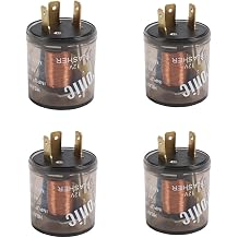 4 pcs 12V 3 Pin Electronic LED Flasher Relay Round Heavy Duty Electronic Turn Signal Light Blinker 3 Prong Turn Signal Flasher Relay