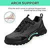 Waterproof Safety Shoes Men Lightweight Steel Toe Cap Trainers Women Non Slip Safety Trainers-Black-11 UK #4