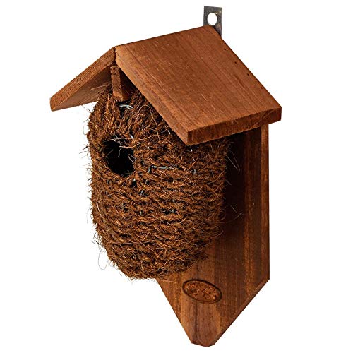 Garlivo Coconut Nest Box, brown, L 10,2 x B 15,2 x H 26,2
