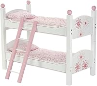 Vista 8 de Emily Rose - Litera para muñecas, muebles de muñeca de 18 pulgadas, cama apilable para muñecas de bebé, accesorios de madera para muñecas, juego