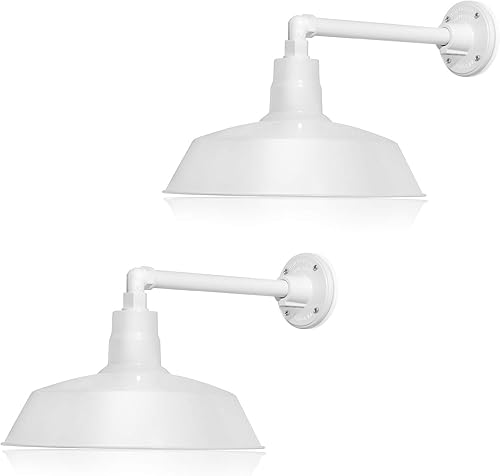 Miniatura 1 de 14pulgadas. RLM Warehouse - Pantalla con brazo de cuello de cisne y bombilla Led A19 5000K de 9W