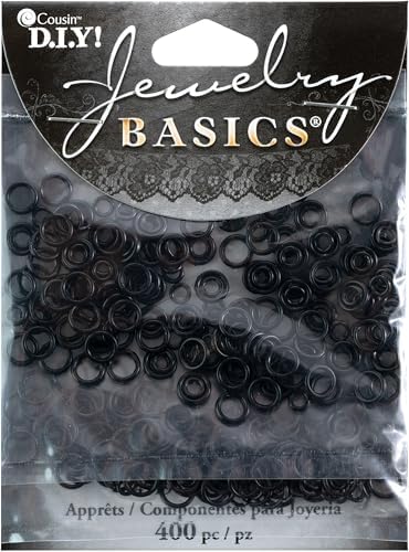 Cousin Jewelry Basics 4/6mm Open/Close Jump Ring, Black, 400-Piece image 4