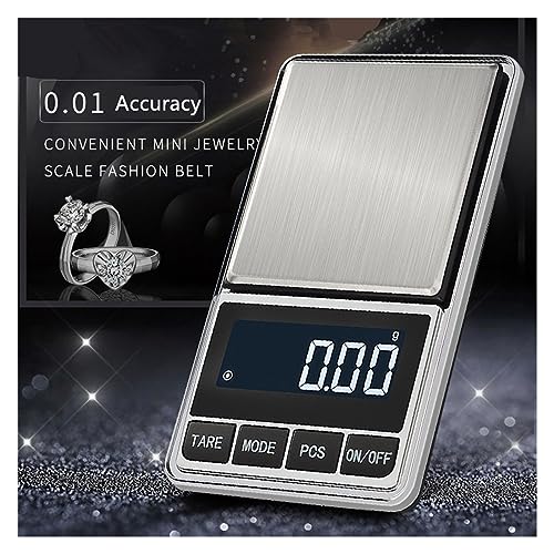 Balanza para joyería de alta precisión 0.01 g en acero inoxidable con pantalla LCD de 500 g 6