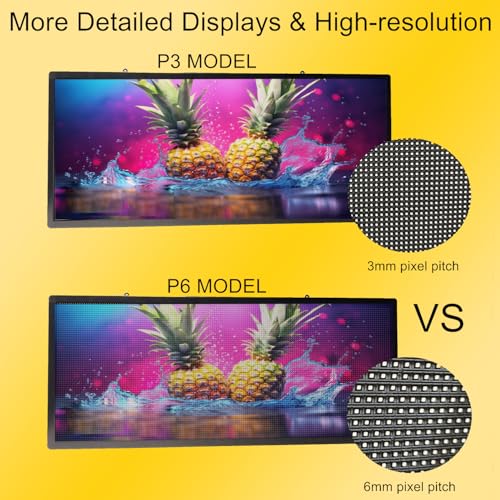 Image of P3 Images Video Led Signs LED Display,IP65 Waterproof Outdoor Programmable Scrolling LED Sign, WIFI & USB Control, Adjustable Brightness & High Resolution, Sports Ticker Digital Display Board Electronic Menu Store Signs for Business Adversting