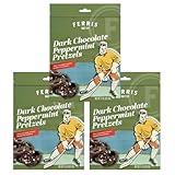 Ferris Coffee & Nut Co Peppermint Dark Chocolate Pretzels - Shareable Holiday Snacks Gift - Gourmet Chocolate Candy Gift for Stocking or Basket - 11 oz. (Pack of 3)