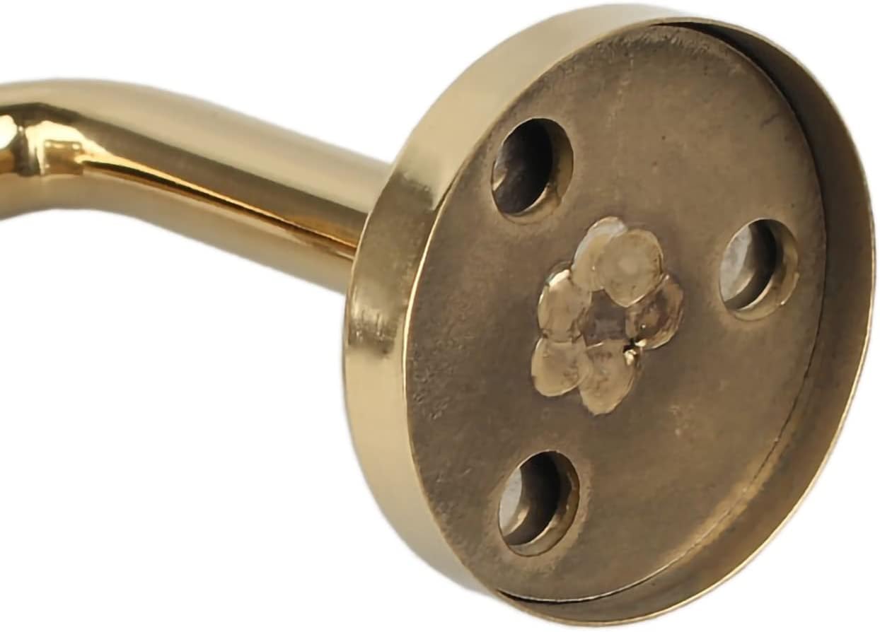 304 Stainless Steel Deck Railing Connectors, Wall Bracket, Solid Stair Handrail Support, Easy to Install, for Flat Rails, Stairway Hardware, 60x80mm (Color : Gold)