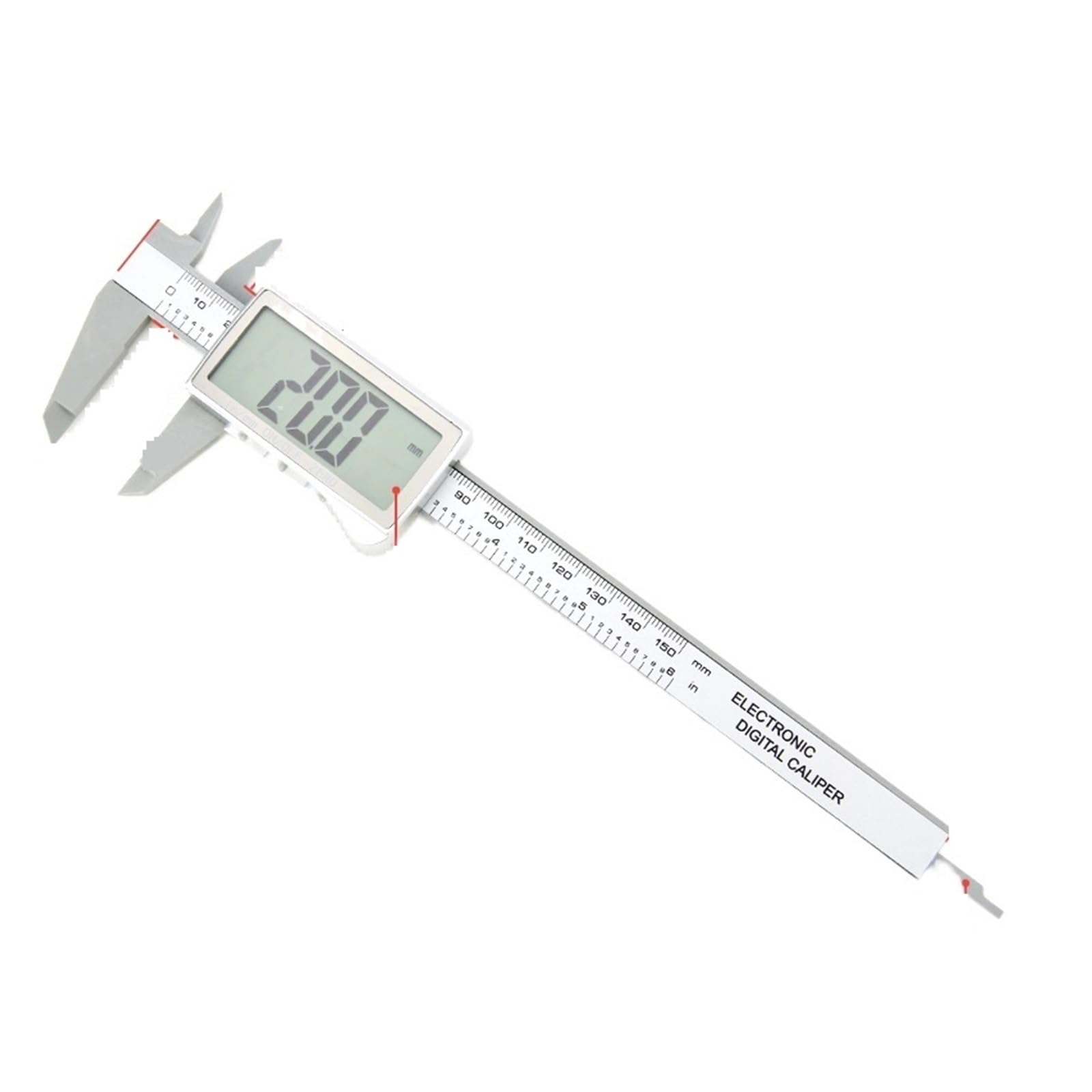 SWENEEN Plastic Pachometer Digital Calibrator Electronic Tools Depth Gauge Measuring Instruments Vernier Digital Caliper Digital Ruler,Big Screen Silver150