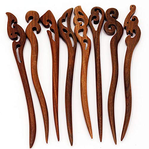 image for DAWEIF Vintage Retro Handmade Wooden Chinese Traditional Chopsticks Ha