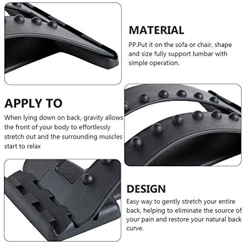 Ferramenta de alongamento lombar PRETYZOOM Esticador de coluna, almofada nas costas, corretor de col