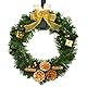 ANSIO Weihnachtskranzaufhänger, 38 cm, für Haustür, Metallkranzhalter für Weihnachtsdekoration, 1 Stück, Schwarz