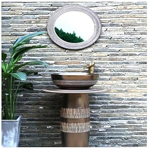 RDIAYDN Säulenwaschbecken 4-teiliges Set