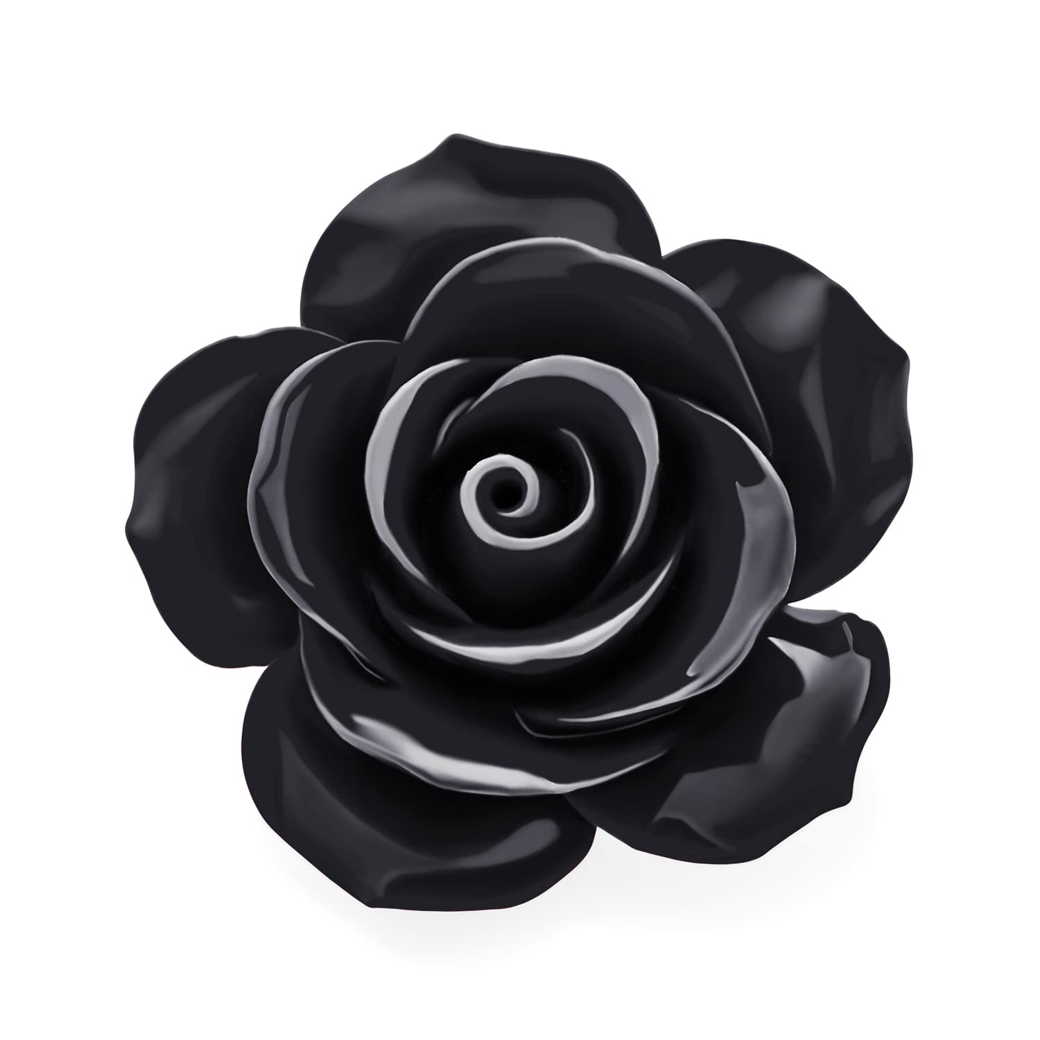 Moda Romántica Declaración Rosa Azul Negro Blanco Rojo Floral Blooming 3D Tallada Grande Rosa Flor Broche Bufanda Alfiler Para Mujeres Adolescentes
