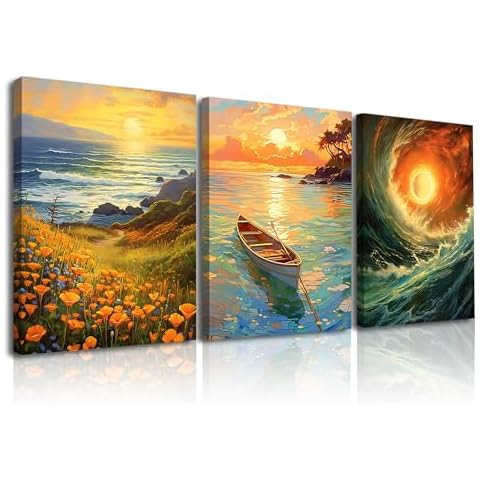 Piy Painting Sunrise Seascape Canvas Art Cover