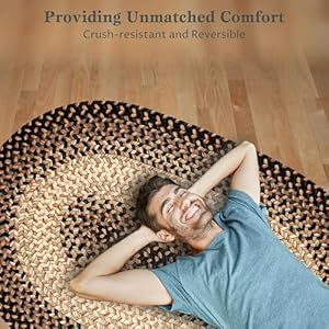 Rhody Rug Easy Living EL83 Charcoal 2' x 3' Oval - Braided Area Rug, Home Decor, Floor Mat or Bedroom Rug - Easy Care, Ideal for High Traffic Areas in Hallway and Living Room - Made in USA Rhody Rug Easy Living EL83 Charcoal 2 x 3 Oval Braided Area Rug Home Decor Floor Mat or Bedroom Rug Easy Care Ideal for High Traffic Areas in Hallway and Living Room Made in USA