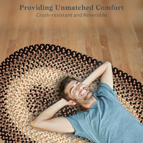 Rhody-Rug-Easy-Living-EL83-Charcoal-2-x-3-Oval-Braided-Area-Rug-Home-Decor-Floor-Mat-or-Bedroom-Rug-Easy-Care-Ideal-for-High-Traffic-Areas-in-Hallway-and-Living-Room-Made-in-USA Rhody Rug Easy Living EL83 Charcoal 2 x 3 Oval Braided Area Rug Home Decor Floor Mat or Bedroom Rug Easy Care Ideal for High Traffic Areas in Hallway and Living Room Made in USA