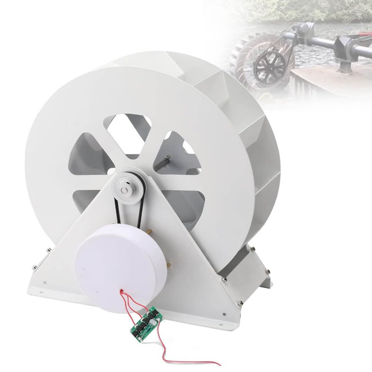 Mikro-Hydroelektrischer Turbinengenerator, Low-Speed-Hydro-Wasserrad-Generator, 100 W, für Haushalts-Außenbeleuchtung Generation (50 W)
