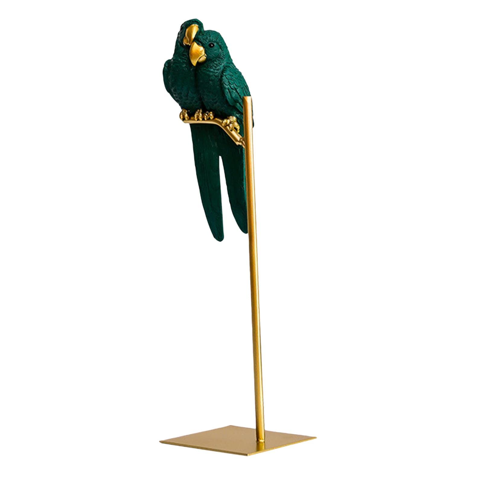 Zceplem Green Couple Parrot Statue Ornament | Couple Macaw Bird - Resin Parrot Ornament, Decorative Animal Figurine For Home Decor