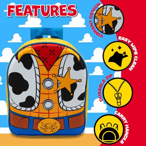 Disney Kids Backpack Toy Story Buzz Lightyear & Woody 3D Childrens School Bag Boys & Girls Rucksack