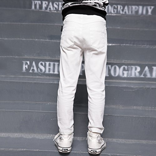Boys' Elastic Waist Slim Trousers Kids Casual Pants Size 4-14 Years3