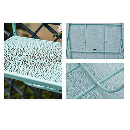 Table pliante suspendue pour balcon en fer forgé 60x40 cm réglable - 7